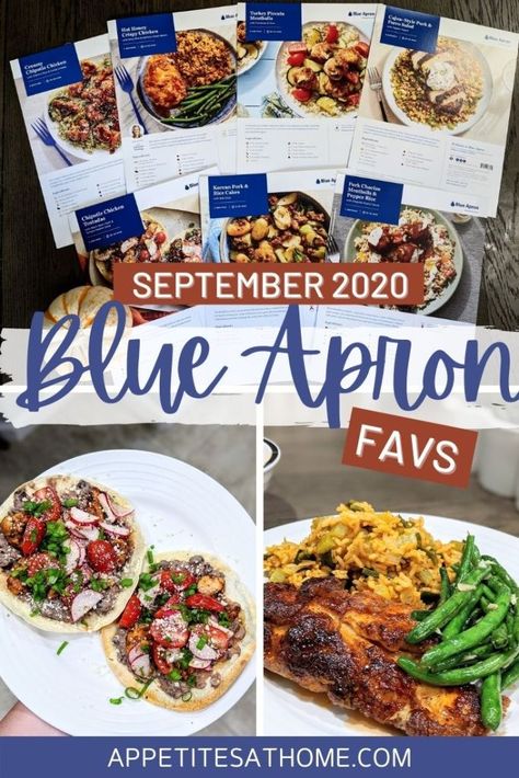 A review and rundown of my favorite Blue Apron dishes from September 2020 - transitioning from summer into fall with seasonal ingredients! #BlueApron #EasyDinners #MealKits September Recipes, Weeknight Dinner Ideas, Blue Apron Recipes, Blue Apron, Seasonal Ingredients, Taste Testing, Spice Blends, Copycat Recipes, Weeknight Dinner