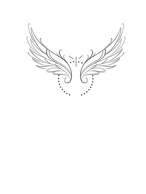 Minimal Angel Tattoo, Angel Wings Tattoo Neck, Angel Wings Tattoo Stencil, Wing Tattoo Arm, Wing Tattoos On Wrist, Angel Wings Tattoo On Back, Bird And Flower Tattoo, Wing Tattoos On Back, Alas Tattoo