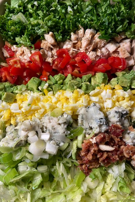 Hollywood Brown Derby Cobb Salad, Brown Derby Cobb Salad, Chopped Salad Recipes, Bear Recipes, Brown Derby, Tossed Salad, Chopped Salad, Gluten Free Cooking, Hollywood Studios