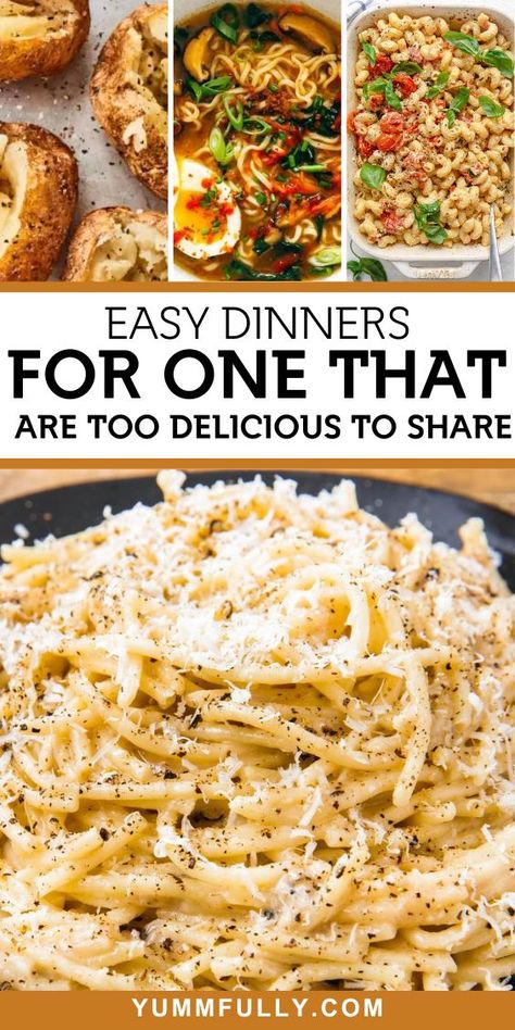 It’s not always easy cooking for one. But, we undervalue ourselves if we don’t feed our taste buds as well as our bodies. Take a look at these Easy Dinners Simple Meal For One, Quick Simple Meals For Two, Easy Dinner Recipes Single Serving, Small Portion Dinner Ideas, Comfort Food For One, Easy Meal For One Person, Easy Meals For 1 Person, Easy Recipes For Single Person, Simple Healthy Meals For One