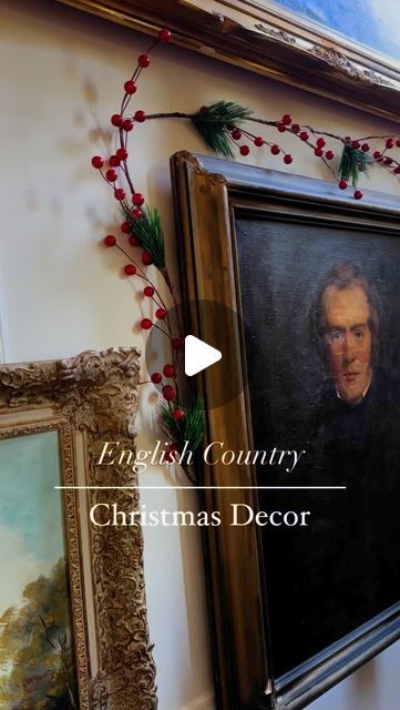 English Christmas Aesthetic, English Christmas Decor, English Cottage Christmas Decor, Country House Christmas, English Country Christmas, Colonial Christmas Decorating, English Cottage Christmas, January Home Decor Ideas, English Christmas