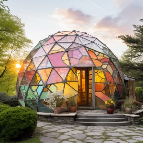 Glass Dome Building, Zome Dome, Geodome House, Iguana Enclosure, Beautiful Tiny Homes, Garden Dome, Crazy Architecture, Dome Glamping, Meditation Place