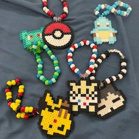 6 Pieces Pokemon Perler Kandi Bracelets Lot You Choose - Etsy Pokémon Kandi, Pokemon Kandi, Kandi Bracelets Rave, Pokemon Bracelet, Pokemon Bead, Pokemon Perler, Diy Kandi Bracelets, Pony Bead Crafts, Diy Kandi