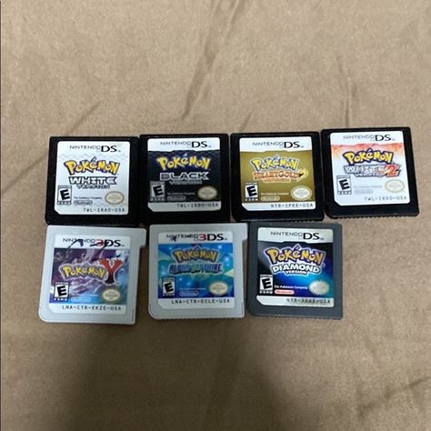 Pokemon DS game haul Pokemon Ds, Nintendo Ds Pokemon, Pokémon Diamond, Pokémon Black And White, Black Pokemon, Ds Games, Pokemon Games, Nintendo 3ds, Nintendo Ds