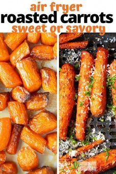 Air Fryer Roasted Carrots, Air Fryer Carrots, Air Fryer Veggies, Air Fryer Vegetables, Air Fryer Recipes Vegetarian, Air Fryer Foods, Food Air Fryer, Air Fryer Ideas, Air Fried Food