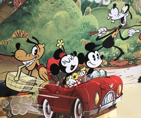 Mickey Shorts Cartoons, 30s Cartoon, Mickey And Minnie Aesthetic, 2d Disney, Vintage Mickey And Minnie Mouse, Mickey Runaway Railway, Mickey And Minnie Runaway Railway, Mickey And Minnie's Runaway Railway, Runaway Railway