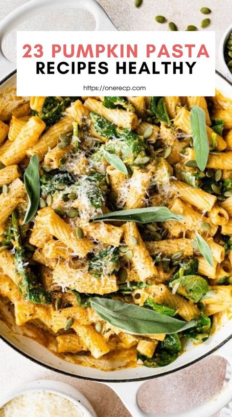 Discover 23 healthy pumpkin pasta recipes! These nutritious dishes combine the wholesome goodness of pumpkin with whole-grain pastas, fresh vegetables, and light sauces. Perfect for enjoying a comforting, guilt-free meal with a seasonal twist. Pumpkin Pasta Recipes, Pasta Recipes Healthy, Pumpkin Pasta Recipe, Pumpkin Pasta Sauce, Light Sauce, Pumpkin Pasta, Fall Comfort Food, Recipes Delicious, Healthy Pasta Recipes