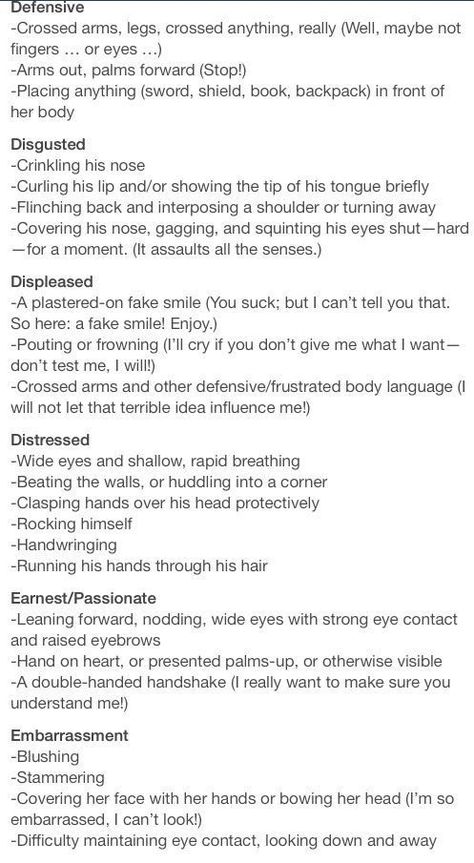 Emotion Cheat Sheet Writing, Emotions Cheat Sheet, Body Language Writing Cheat Sheets, Writers Cheat Sheet, How To Describe Body In Writing, Emotion Cheat Sheet, Writing Eye Contact, Describe Male Character, How To Write Action