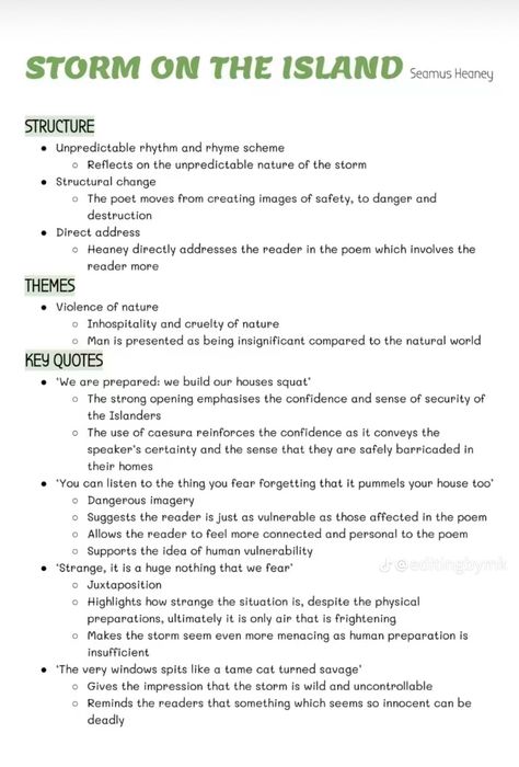 Storm On The Island Poem Analysis, Gcse Poems Power And Conflict, Power And Conflict Poetry Revision, Revision Quotes, Gcse Poetry Anthology, Storm On The Island, English Literature Poems, Gcse Poems, English Gcse Revision