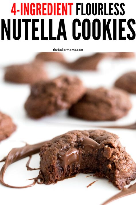 Nutella Smoothie, Nutella Cookies Recipe, Dessert Holiday, Nutella Recipes Easy, Nutella Cookie, Salted Caramel Pretzels, Glutenfree Recipe, Nutella Desserts, Nutella Brownies