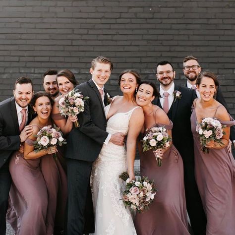 BIRDY GREY 🐥 on Instagram: “Modern in Mauve 💜• Featuring our #SpenceDress & Simon Necktie in Dark Mauve • 📸: @laurawillsphotography #birdyinthewild #BIRDYGREY” Mauve Wedding Colors, Mauve Bridesmaid, Mauve Bridesmaid Dress, Grey Suit Wedding, Mauve Wedding, Grey Bridesmaids, Dark Mauve, Sage Wedding, Birdy Grey