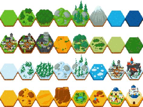 Fantasy Hex Tiles by CuddlyColin Fantasy Board Game Design, Hexagon Game, Hex Map, Hex Tiles, Fantasy Board Games, Fantasy Map Making, Map Layout, Tiles Game, Hex Tile