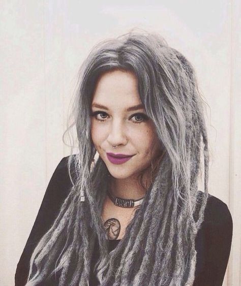 Grey Hair Dreadlocks, Silver Dreads, Dreadlock Inspiration, Photography Tattoos, White Dreads, Trendy Braids, Low Maintenance Short Haircut, Braids Cornrows, Beautiful Dreadlocks