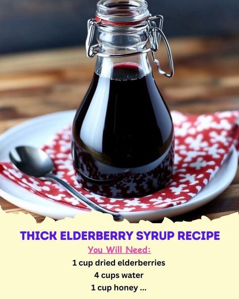 Elder Berry, Dried Elderberries, Elderberry Syrup Recipe, Elderberry Juice, Homemade Syrup, Elderberry Syrup, Syrup Recipe, Recipe Ingredients, Fresh Lemon Juice