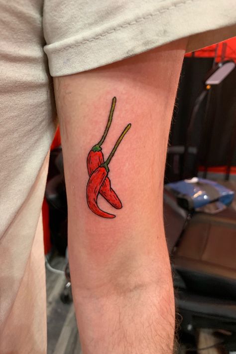 Pepper Tattoo, Food Tattoos, Whale Tattoos, Arm Band Tattoo, Small Tattoos For Guys, Band Tattoo, Chili Peppers, Skin Art, Chili Pepper