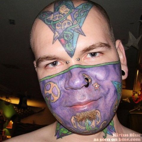 starfish tattoo (13) Bad Face Tattoos, Star Face Tattoo, Tattoo Stars, Tattoos Gone Wrong, Hairline Tattoos, Terrible Tattoos, Starfish Tattoo, Epic Tattoo, Facial Tattoos