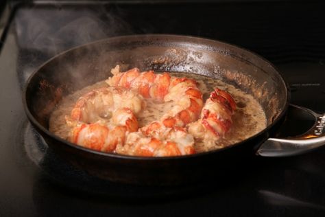 How to Butter Poach Lobster | Recipe for Butter Poached Lobster Grill Lobster Tail Recipe, Lobster Butter, Butter Poached Lobster Tail, Cook Lobster, Lobster Recipe, Butter Poached Lobster, Grilled Lobster Tail, Poached Lobster, Lobster Dishes