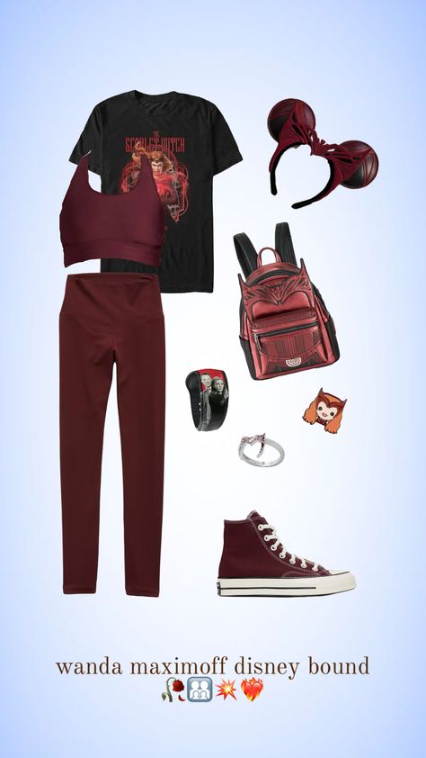 wanda disney bound !♥️ #disney #disneybound #disneyoutfits #disneyworld #disneyland #disneyaesthetic #outfitinspo #outfitideas #outfit #scarletwitch #wandamaximoff #wandavision #avengers #marvel Scarlet Witch Outfit, Marvel Disneybound, Dr Martens Outfit, Disney Themed Outfits, Orlando Travel, Disney Trip Planning, Witch Outfit, Wanda And Vision, Disney Aesthetic