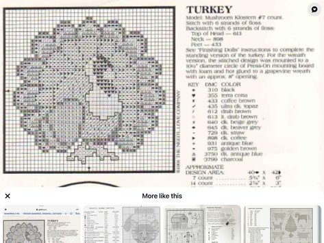 Turkey Cross Stitch Pattern, Turkey Cross Stitch, Stitch Thanksgiving, Halloween Trio, Sweater Ornaments, Primitive Autumn, Stitch Ornaments, Cross Applique, Fall Cross Stitch