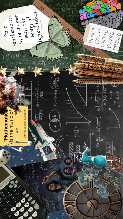 Notion Cover Aesthetic Math, Mathematics Scrapbook Design, Math Scrapbook Design, Math Aesthetic Collage, Math Collage Art, Mathematics Design Math Art, Mathematics Aesthetic Background, Math Wallpaper Aesthetic, Math Background Design Aesthetic