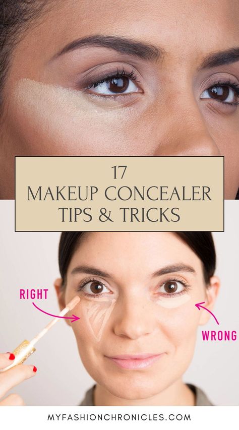 Master the art of concealer with these 17 expert tips and tricks. From covering blemishes to brightening under-eye circles, these techniques will help you achieve a flawless complexion. Perfect for makeup enthusiasts of all levels. Concealer Tips, Quick Makeup Routine, Bronze Makeup Look, Skin And Makeup, Latest Makeup Trends, Bronze Makeup, Flawless Makeup Application, Quick Makeup, Makeup Mistakes