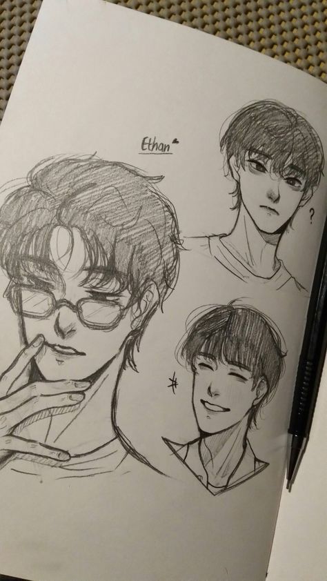 Shshin__zu on Instagram Scketch Draws Idea Aesthetic, How To Draw Boy Eyes, Boy Drawing Sketches, Drawing Korean, Boy Sketch, Indie Drawings, Animation Art Sketches, Art Tools Drawing, Easy Doodle Art