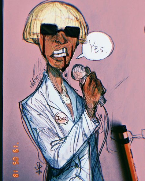 Tyler The Creator Tattoos, Igor Tyler The Creator, Doodles Sketches, Fire Art, Black Love Art, Tyler The Creator, Cultura Pop, One Piece Anime, Cartoon Art Styles