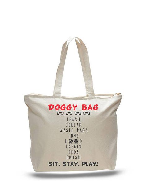 DOG BAG Dog Daycare Bag Doggy Bag Dog Bag Tote Dog Lover Doggie Bags For Dogs, Pet Shop Design, Business Gift Baskets, Eco Bag Design, Dog Boutique Ideas, Dog Bean Bag, Dog Phrases, Etsy Pod, Dog Treat Packaging