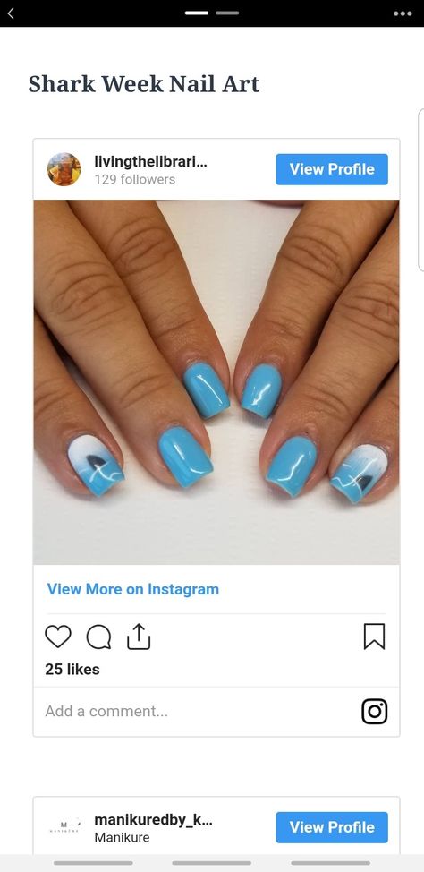 Shark Week Nails, Cute Shark Nails, Shark Nail Ideas, Shark Nails Art, Shark Themed Nails, Shark Nail Designs, Shark Week Nails Art Designs, Shark Nails, Shark Fin Nails