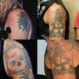 Do the AFD 5 all have GNR tattoos? - GUNS N' ROSES - DISCUSSION & NEWS - mygnrforum.com Guns N' Roses Forum Axl Rose Tattoo, Unique Minimalist Tattoo, Velvet Revolver, Duff Mckagan, Axl Rose, Rose Tattoos, Rock Roll, Rose Tattoo, Minimalist Tattoo