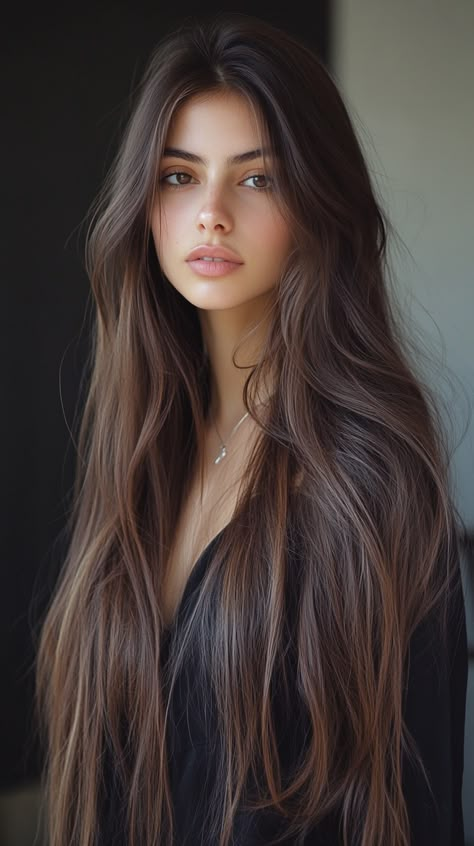 Long Hairstyles for Women Subtle Layers Long Hair, Shoulder Length Choppy Haircuts, Haircuts For Very Long Hair, Haircuts For Long Thick Hair, Long Length Haircut, Women Ponytail Hairstyles, Women Long Hairstyles, Half Braids, Very Thick Hair