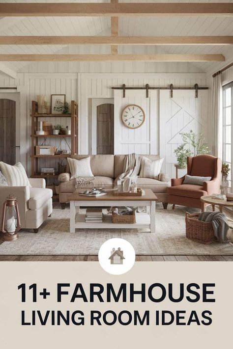 11+ Farmhouse Living Room Ideas to Pin Now (LIst) ** - Fabricerie Farmhouse Couches Living Room, Modern Farmhouse Couch, Rustic Farmhouse Living Room Ideas, Farmhouse Coffee Tables, Farmhouse Living Room Designs, Farmhouse Family Room, Farmhouse Couch, Farmhouse Family Rooms, Cozy Area