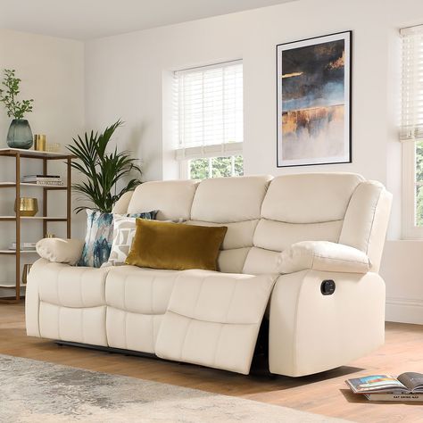 Lazy Boy Living Room, Boy Living Room, Lazy Boy Sofa, Lazy Boy Furniture, Lazy Boy Sofas, 3 Seater Recliner Sofa, Reclining Sofa Living Room, Cream Leather Sofa, Recliner Sofas