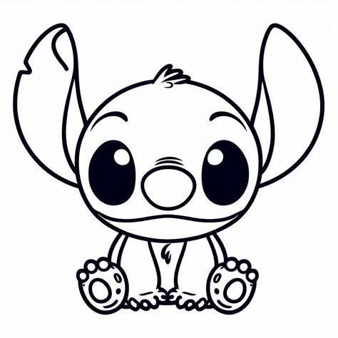 Kleurplaat-stitch-7 By Kleurplatenkind On Deviantart image and visual related images Stitch Drawing Easy, Disney Characters Outline, Kids Colouring Printables, Coloring Pages Disney, Stitch Coloring, Character Outline, Stitch Coloring Pages, Disney Character Drawings, Markers Drawing Ideas