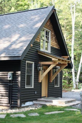 Rustic Cabin Exterior, Bracebridge Ontario, Log Cabin Exterior, Industrial Pendant Lighting, Unique Packaging Design, Farmhouse Style Lighting, Cabin Exterior, Cottage Exterior, Unique Packaging