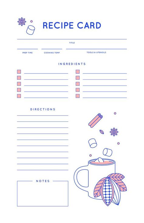 Digital Recipe Book Template, Journaling Prints, Recipe Printables, Kdp Low Content, Recipe Format, Template Journal, Baking Chart, Recipe Book Design, Organization Planner