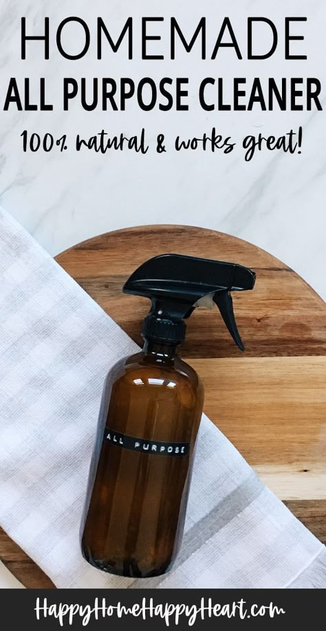 Looking to ditch your toxic cleaners? Try this natural all purpose cleaner. This is the best toxin free all purpose cleaner. And it only takes 5 minutes to make! #NaturalLiving #GreenCleaning #DIY Diy Disinfectant, Disinfecting Spray, Homemade All Purpose Cleaner, Diy All Purpose Cleaner, All Natural Cleaning Products, Non Toxic Cleaning, All Natural Cleaning, Dusting Spray, Natural Cleaning Recipes