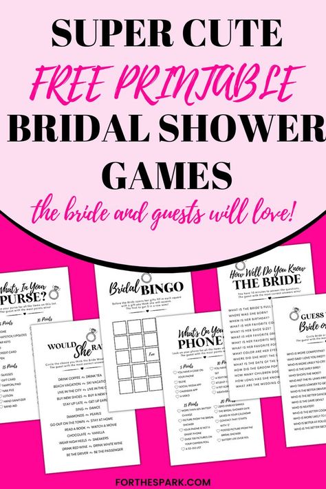 free printable bridal shower games Wedding Shower Games For Couples Free Printable, Wedding Shower Games Printable Free, Zoom Bridal Shower Games, Bridal Games Ideas, Wedding Shower Games Free, Games For Bridal Showers Free Printable, Fun Bridal Shower Games Free Printable, Bridal Shower Printable Games, Bridal Shower Games Free Printables Templates