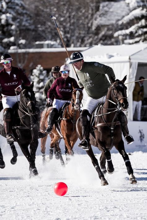 Snow polo is confined to colder climates, winter months, and players with the capital to support a team and its horses. Too bad it's one of the most badass sports around. Polo Riding, Polo Players, Polo Horse, Polo Team, Real Men, The Capital, Winter Months, Real Man, Horse Riding