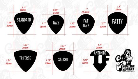 Guitar pick dimensions Guitar Pick Tattoo, Guitar Pick Design Ideas, Guitar Picks Crafts, Cool Guitar Pick Designs, Guitar Picks Diy, Guitar Pick Design, Acoustic Guitar Tattoo, Guitar Pick Collection, Punk Logo