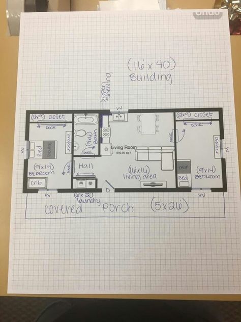 16x40 cabin floorplans | Shed house plans, Shed to tiny house, Cabin floor plans 16x40 Shed House, Shed House Interior, Shed Floor Plans, Shed House, Nails Tools, Shed House Plans, Shed Cabin, Shed To Tiny House, Basement Floor