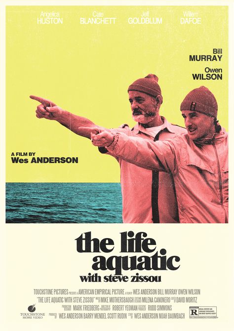 The Life Aquatic with Steve Zissou (2004) [2480 x 3508] by Arthur Viera Wes Anderson Movies Posters, Wes Anderson Poster, Wes Anderson Movie, Life Aquatic With Steve Zissou, The Life Aquatic, Posters Decor, Steve Zissou, My Favorite Movies, Wes Anderson Movies