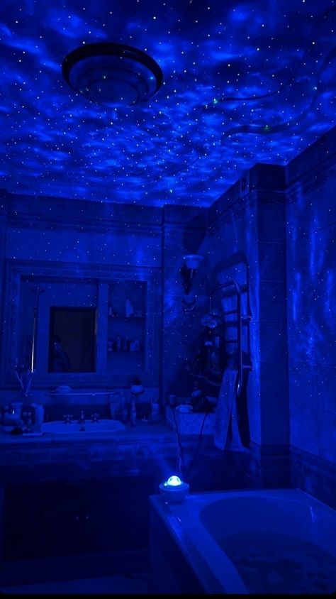 Blue Eyes Aesthetic, Beauty Bedroom, Bath Aesthetic, Dream Shower, Room Vibes, Blue Lighting, Dream Apartment Decor, Beautiful Home Decor, Bff Pictures