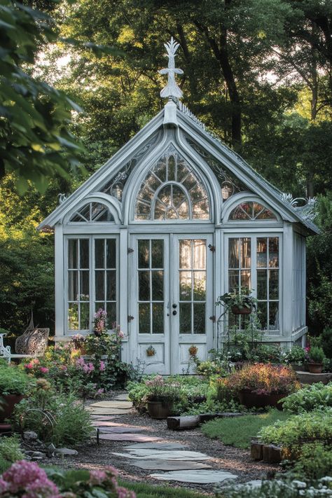 greenhouse-shed-combo Shed Roof Greenhouse, Green House Art Studio, Sauna Greenhouse Combo, Green House Shed Combo, Green House From Old Windows, Shed With Greenhouse Attached, Attached Greenhouse Sunroom, Green House Kits, Shed And Greenhouse Combo