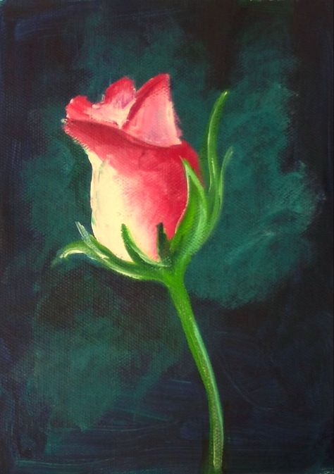 Single Rose: (N) roses are often perceived to be a complicated flower. The pattern, shading,t and blending are explained in easy simplified steps. #gingercooklive #art Rose Painting Acrylic, Soft Pastel Art, Oil Pastel Paintings, Oil Pastel Art, Oil Pastel Drawings, Single Rose, Rose Art, Rose Painting, Flower Art Painting