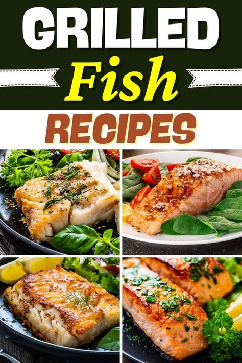 Grilled Fish Recipes Grilled Redfish Recipes, Grilled Flounder, Grilled Cod Recipes, Vegetarian Grilling Recipes, Whole Fish Recipes, Tuna Fish Recipes, Grilled Cod, Cod Fish Recipes, Bbq Fish