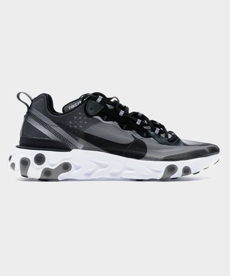 Nike React Element 87 in Anthracite - Todd Snyder Nike React Element 87, Todd Snyder, Nike Sneaker, White Charcoal, Nike React, Running Shoes Nike, Nike Running, Air Max Sneakers, Nike Air Max