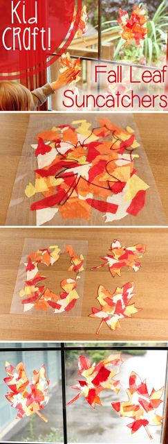 \    I love the fall! The Florida heat is almost tolerable and we can go outdoors again.  I also love fall crafts.  Please don't tell anyo... Autumn Leaves Craft, Kids Fall Crafts, Fall Preschool, Leaf Crafts, Fall Crafts For Kids, Autumn Crafts, Crafty Kids, Fall Leaf, Childrens Crafts