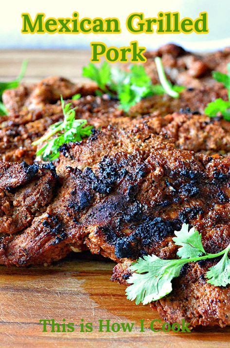 This marinated grilled pork tenderloin, (Mexican style)  is  quickly grilled. Great on its own, or perfect for tacos, nachos, quesadillas and even burritos.  #marinatedporktenderloin #pork #grilledpork #grilledporktenderloin #mexicanpork #cincodemayorecipes #cincodemayo Marinade For Pork Tenderloin, Oaxaca Style, Marinade For Pork, Mexican Marinade, Fig Balsamic Vinegar, Grilled Cabbage, Mexican Pork, Grilled Pork Tenderloin, Tenderloin Recipes