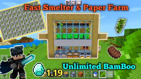 Minecraft Tutorial Minecraft Bamboo Farm, Bamboo Minecraft, Bamboo Farm, Farm In Minecraft, Minecraft Farm, Minecraft House Tutorials, Minecraft House, Minecraft Houses, Minecraft